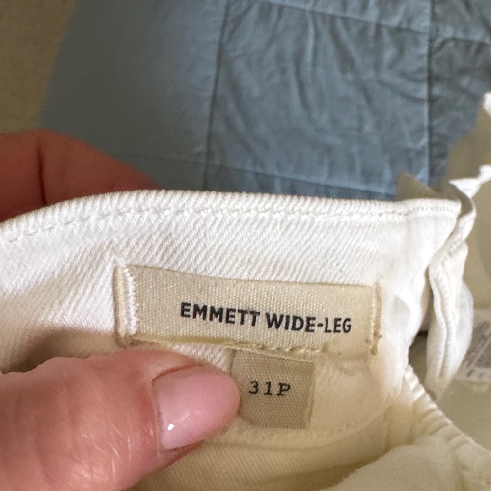 Madewell Cream Wide-Leg Jeans - Picture 13 of 13